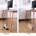 🌿📦 Wooden Cable Storage Box – Power Strip & Wire Organizer