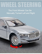 1:24 Miniature M4 / 760Li Alloy Diecast Toy Car with Sound, Light, Open Doors & Pull Back Action