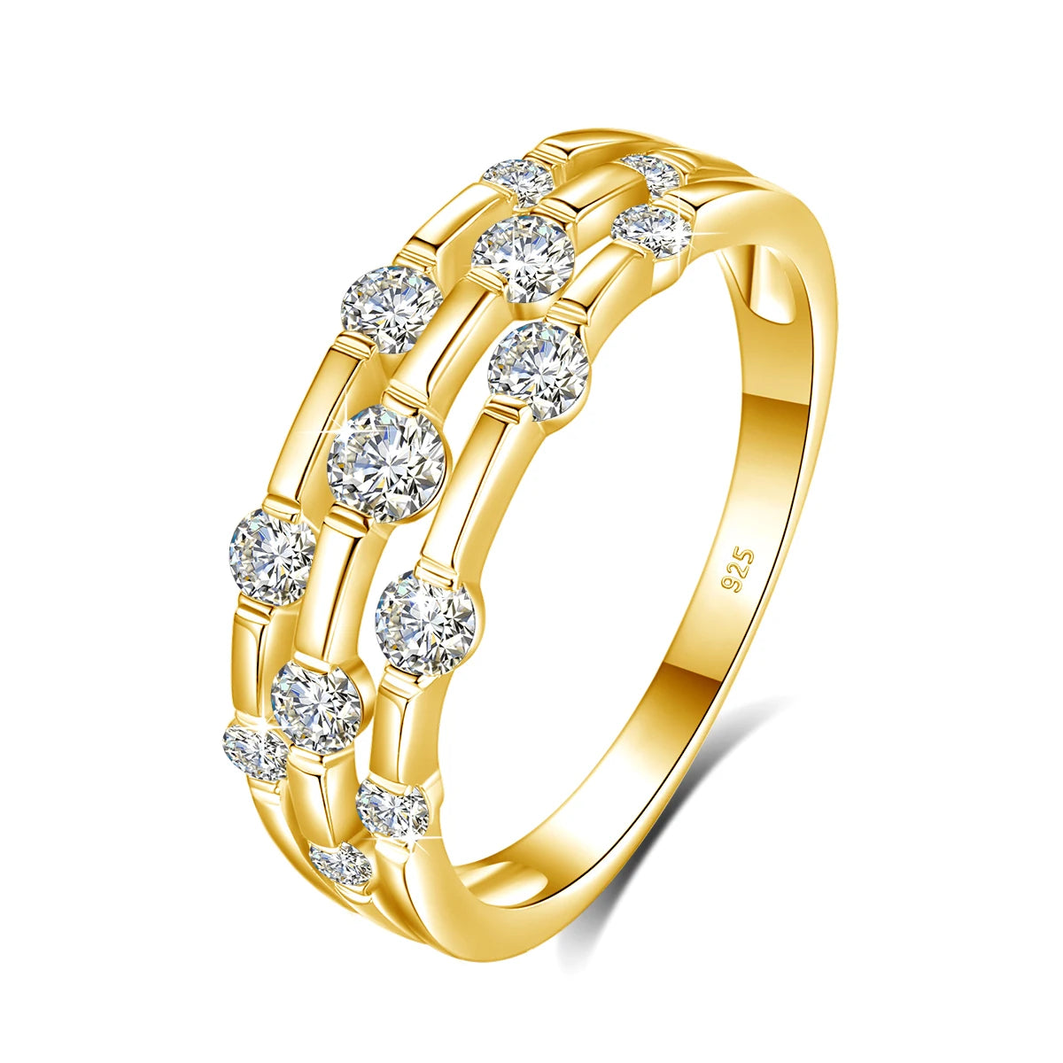 💎✨ Moissanite Eternity Ring for Women 🤍 | Solid 925 Sterling Silver Wedding Band 💍 | Pass Diamond Test Luxury Jewelry Gift for Girls