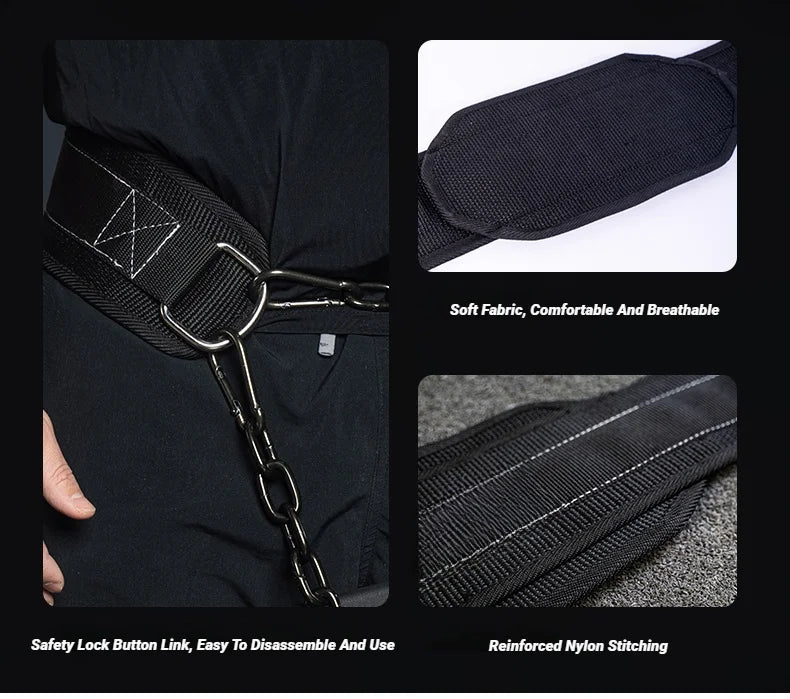🏆 Premium Weighted Dip Belt with Chain – Build Real Upper Body Power