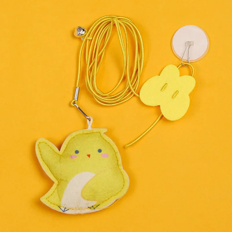 Interactive Hanging Cat Toy with Feather – Stretchable Elastic Rope Teaser