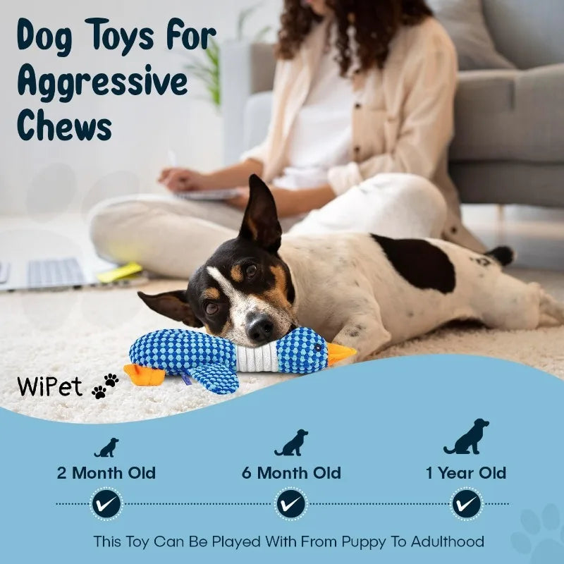 🐾🧸 Indestructible Squeaky Plush Toy – For Aggressive Chewers