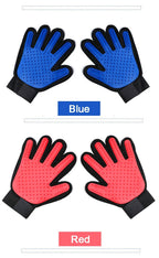 Silicone Pet Grooming Gloves – Hair Removal Brush for Dogs & Cats