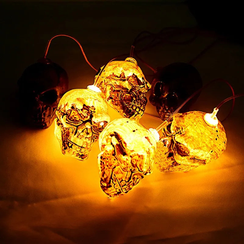 Solar Halloween String Lights – Skull, Ghost & Pumpkin