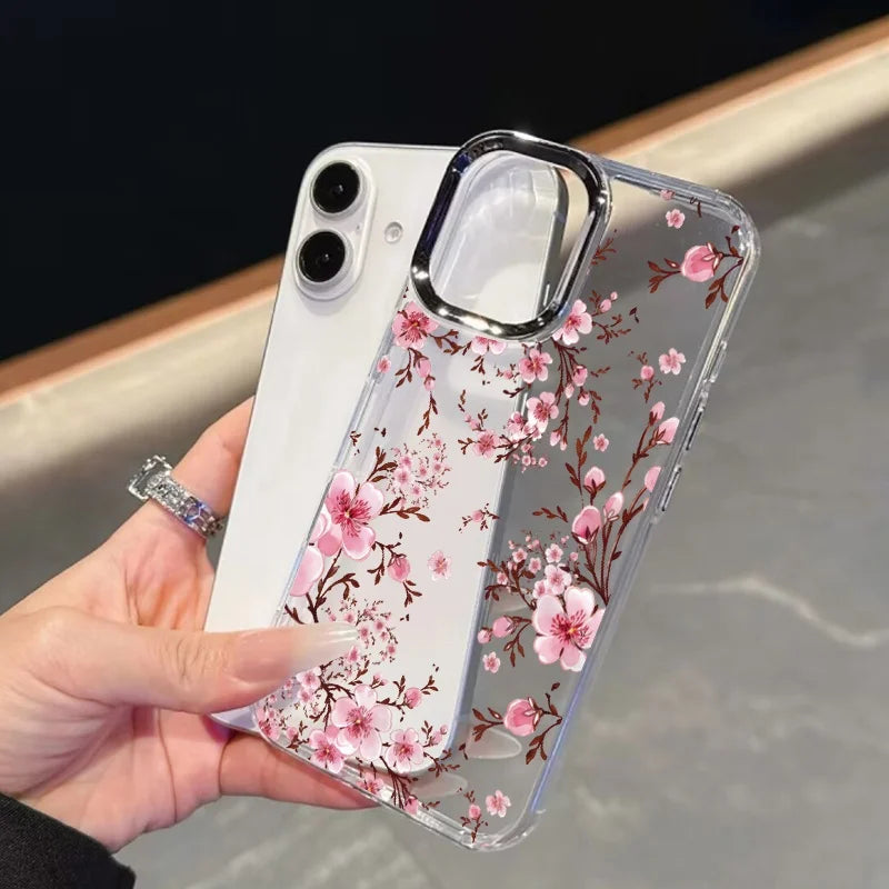 Daisy Floral Clear Phone Case with Metal Lens Frame for Google Pixel