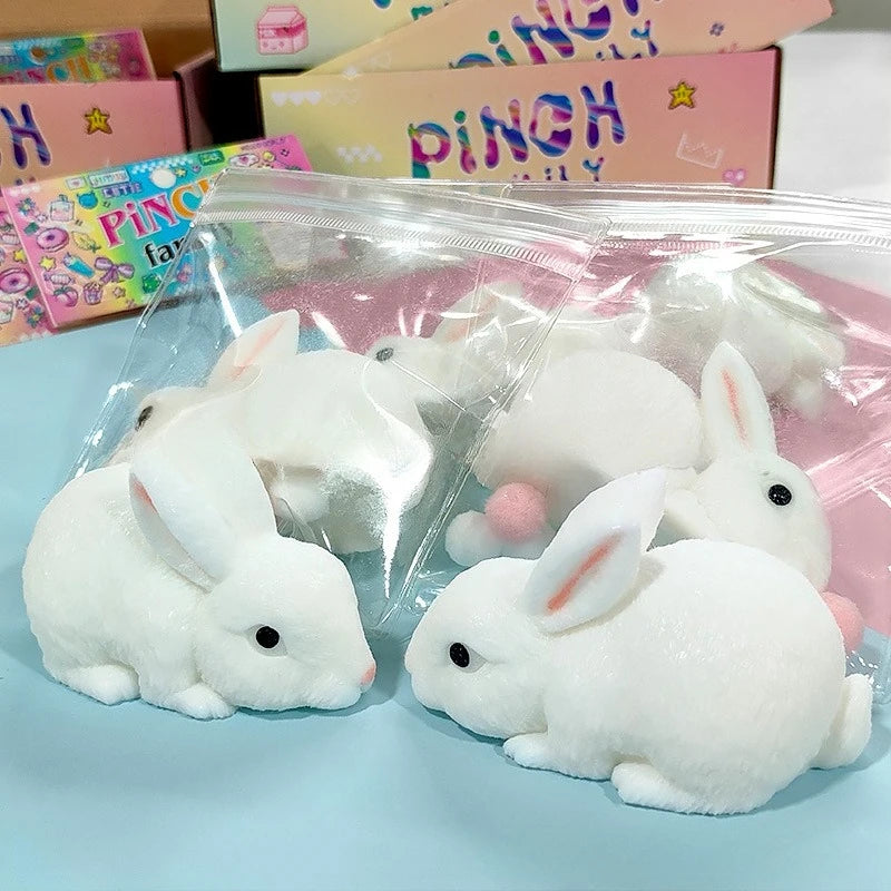 White Rabbit Squishy Toy – Soft Resin Slow-Rebound Fidget