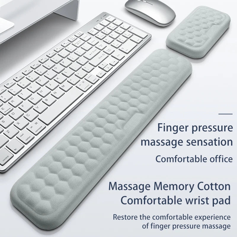 ⌨️🖱️ Ergonomic Memory Foam Keyboard & Mouse Wrist Rest Pad