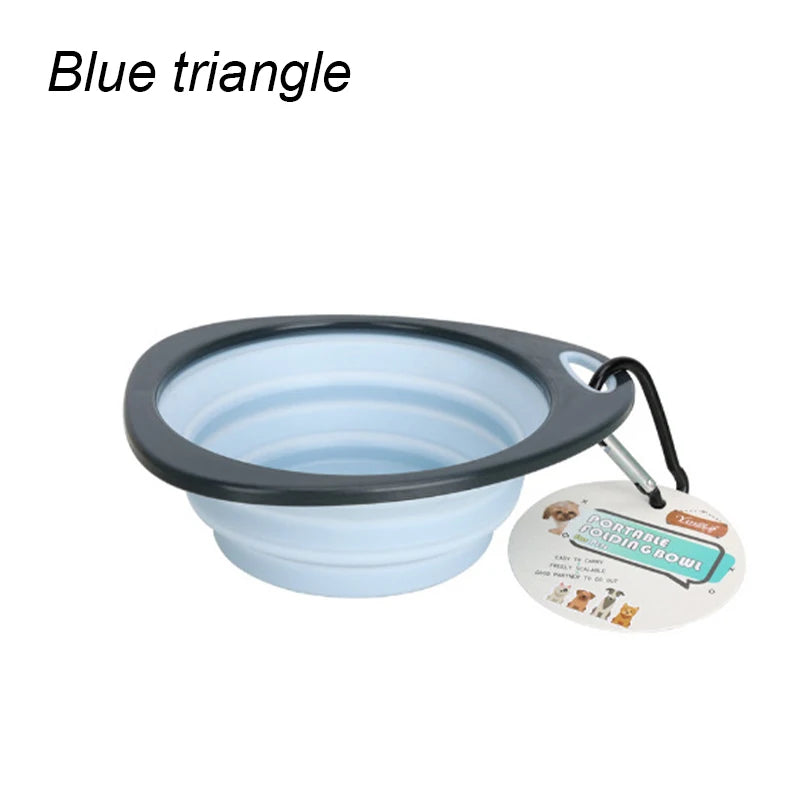 🐾🥣 Folding Silicone Pet Travel Bowl – Collapsible Outdoor Feeder