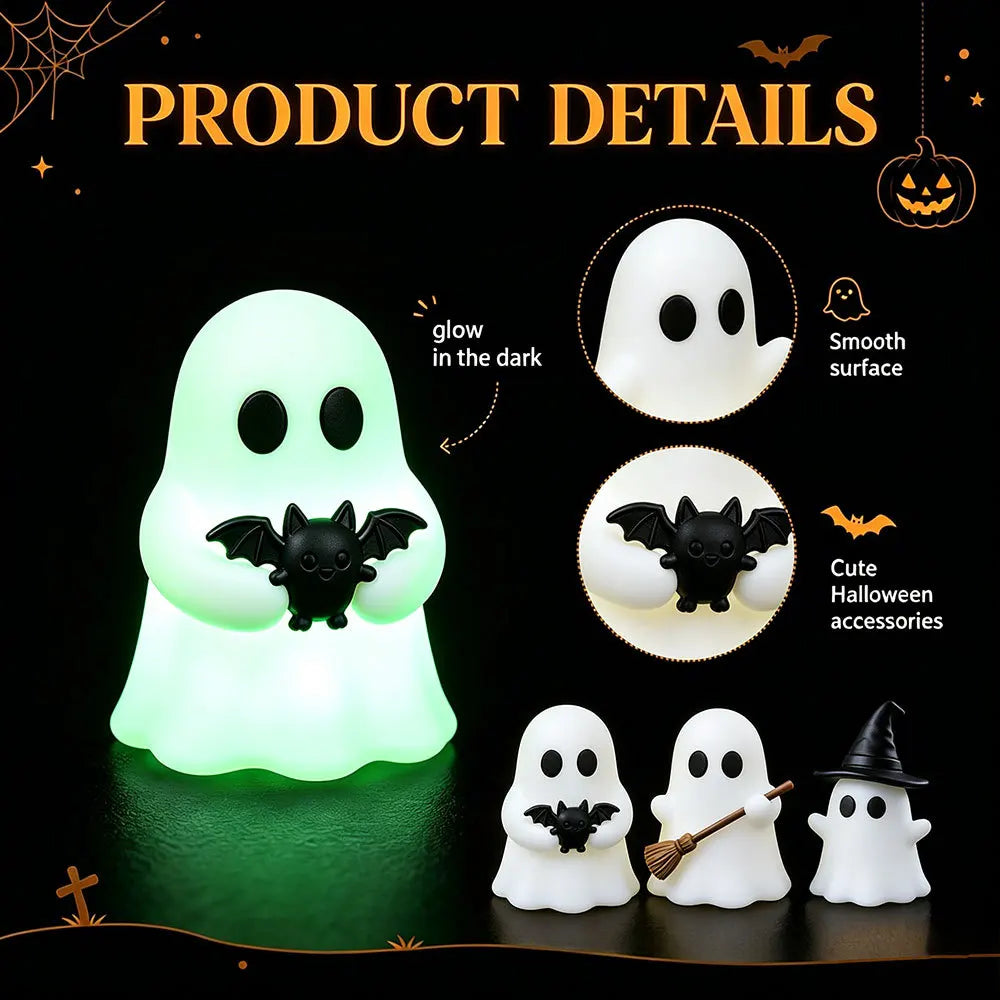 Halloween Mini Ghost Village – Glowing Desktop Décor