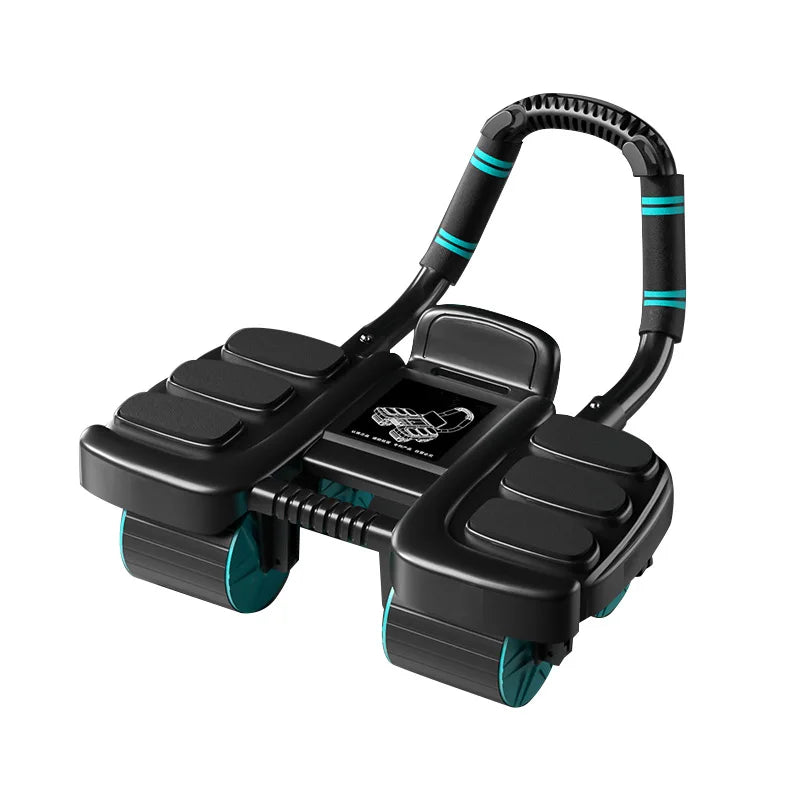 4-Wheel 6-Elbow Abdominal Roller with Automatic Rebound | Core & Plank Training Device 💥🔥