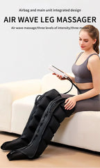 Air Pressure Leg Massager with Foot Boots for Kneading Squeezing and Deep Relaxation with Remote Control