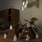 Halloween Kitten Ghost Figurine – Cute 3D Desktop Décor