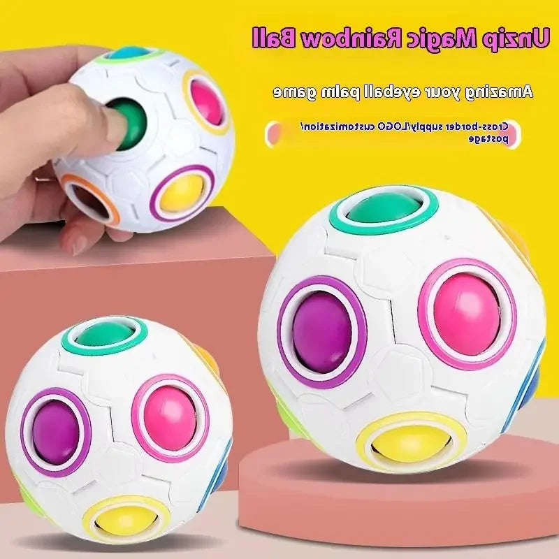 Magic Rainbow Puzzle Ball – Color Matching Brain Teaser Fidget Toy