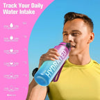 💧🔥 32oz Motivational Water Bottle – Leakproof Sport Travel Bottle