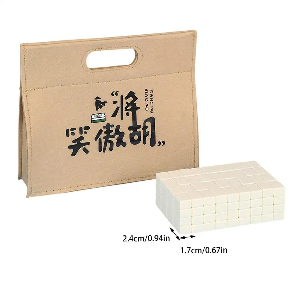 Chinese Mahjong Game Set – 144pcs Mini Melamine Tiles 🎴 Portable Numbered Mahjong Set for Family Fun, Travel & Game Nights 🧳 Durable, Clear Engraving, Complete Accessories Included
