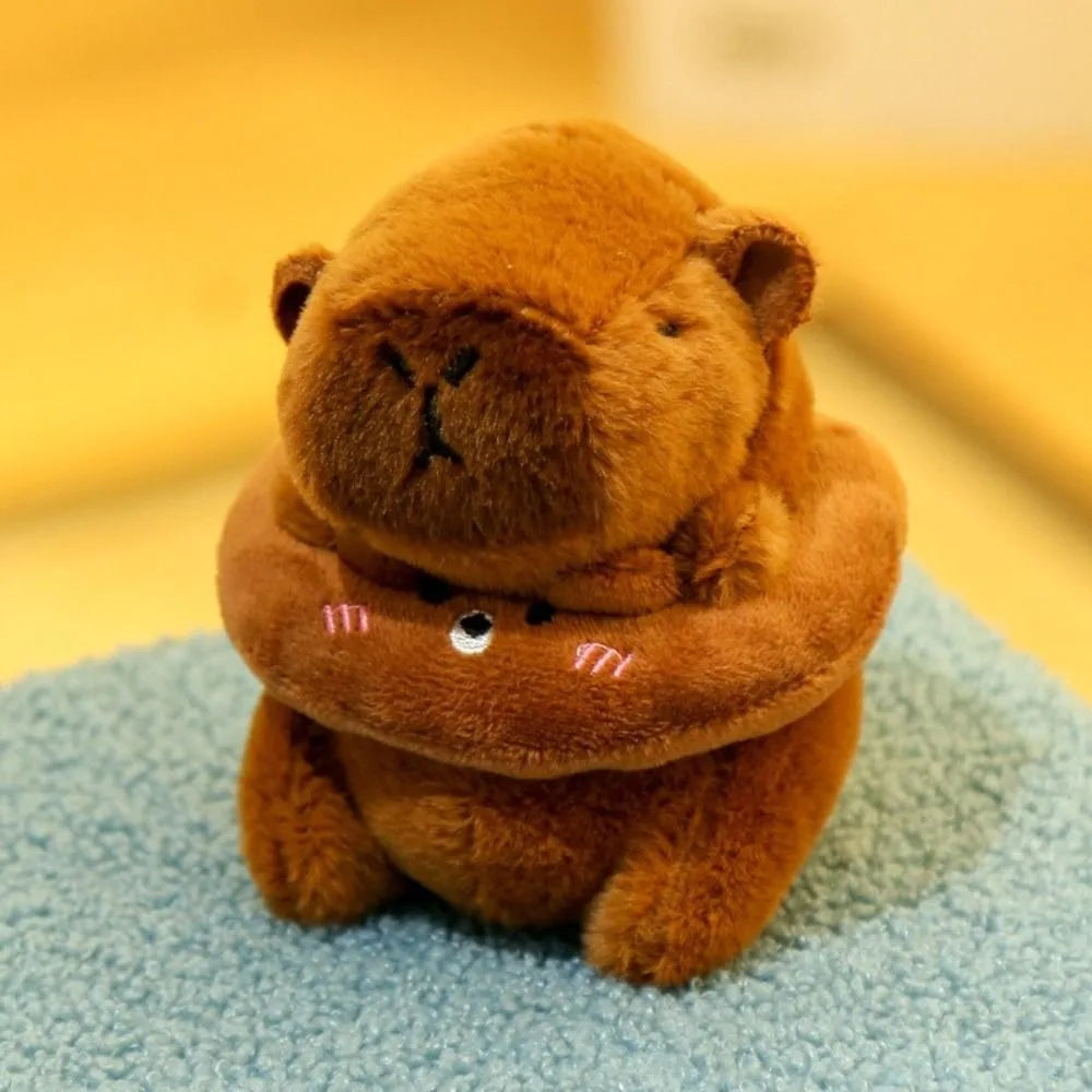 🦫🪽 Cute Capybara Plush Toy – Fluffy Anime Stuffed Animal with Hoodie & Wings | Small Simulation Doll Gift