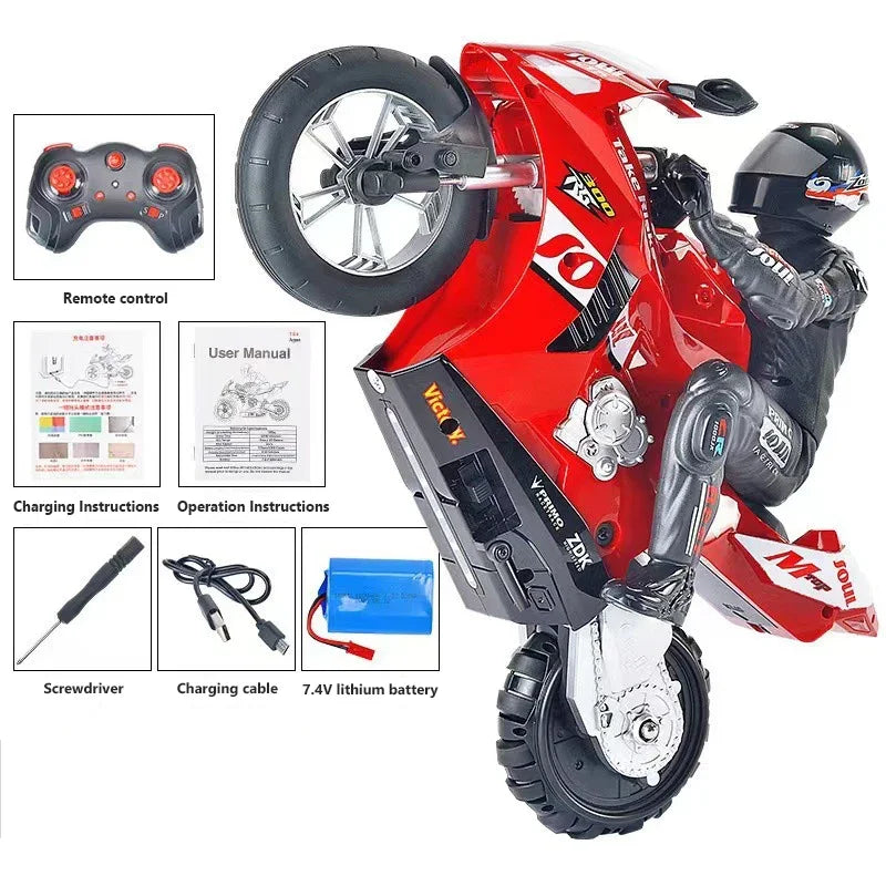 RC Stunt Motorcycle Car 1/6 High Speed Motorbike Model 2.4G Radio Control Car Remote Controlled Toy Drift Cars Toys For Boys Kid
