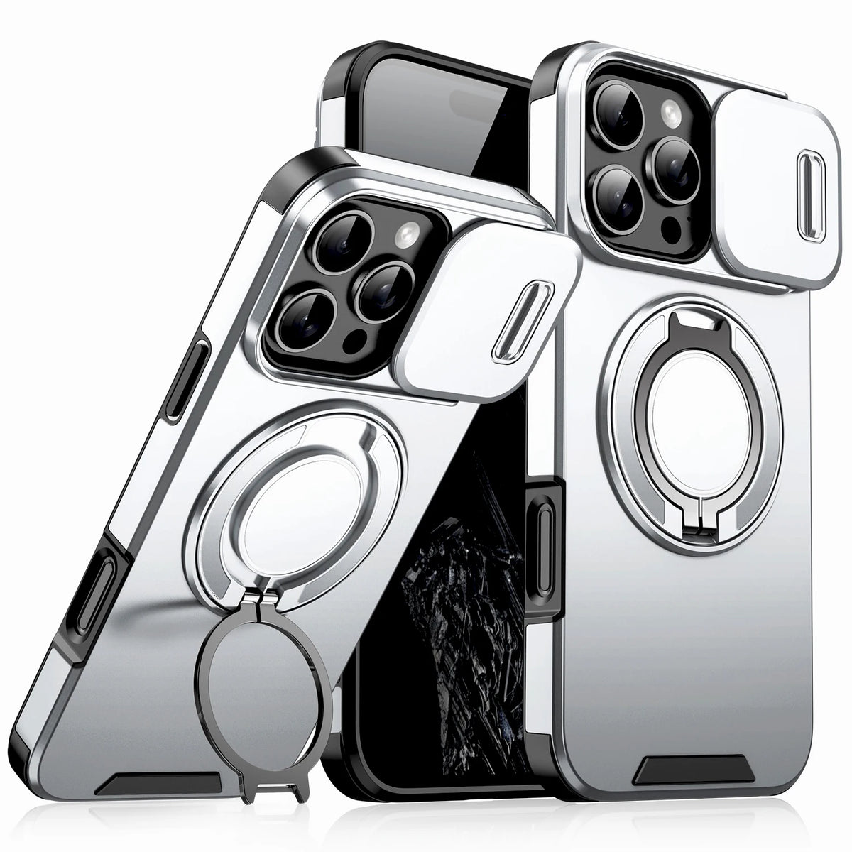 Shockproof Armor Phone Case – Protective Stand & Car Mount Cover