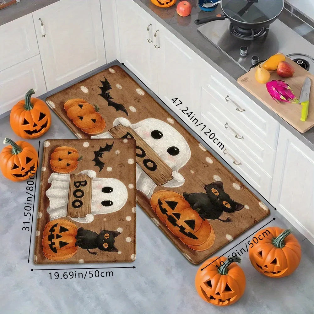 Halloween Pumpkin Ghost Rug – Cute Spooky Home Décor