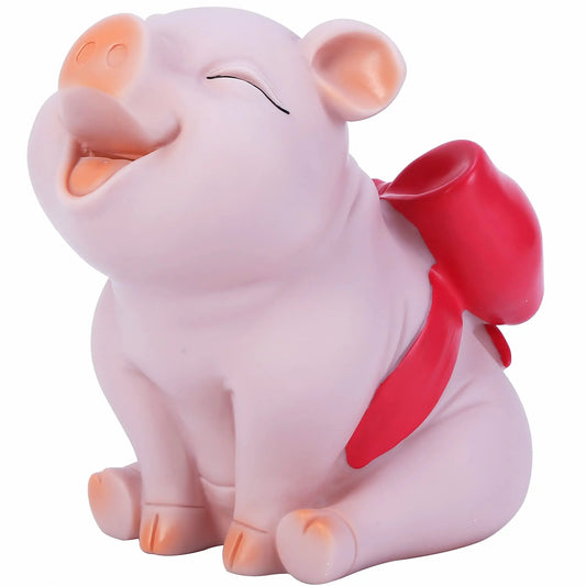 🐷🎀 Piggy Bank with Red Bow-Knot 💰 | Lovely Shatterproof Pig Coin Bank ✨ | Creative Money Box Stores Up to 1000 Coins 🎁