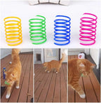 🌈🐾 Colorful Cat Spring Spiral Toys – 4/200PCS Set