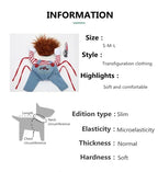 Halloween Funny Dog Clothes for Small Medium Dogs Cats Party Dressed Up Cosplay Costumes Bulldog French Chihuahua Pet Outfits