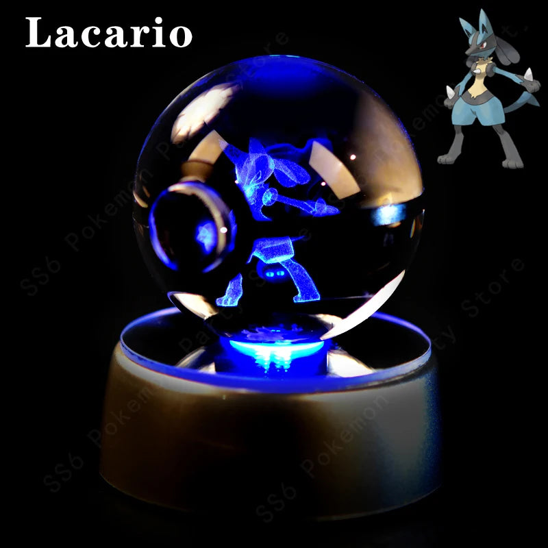 Pokémon Crystal Ball 3D Night Light – Mewtwo, Pikachu & Gengar