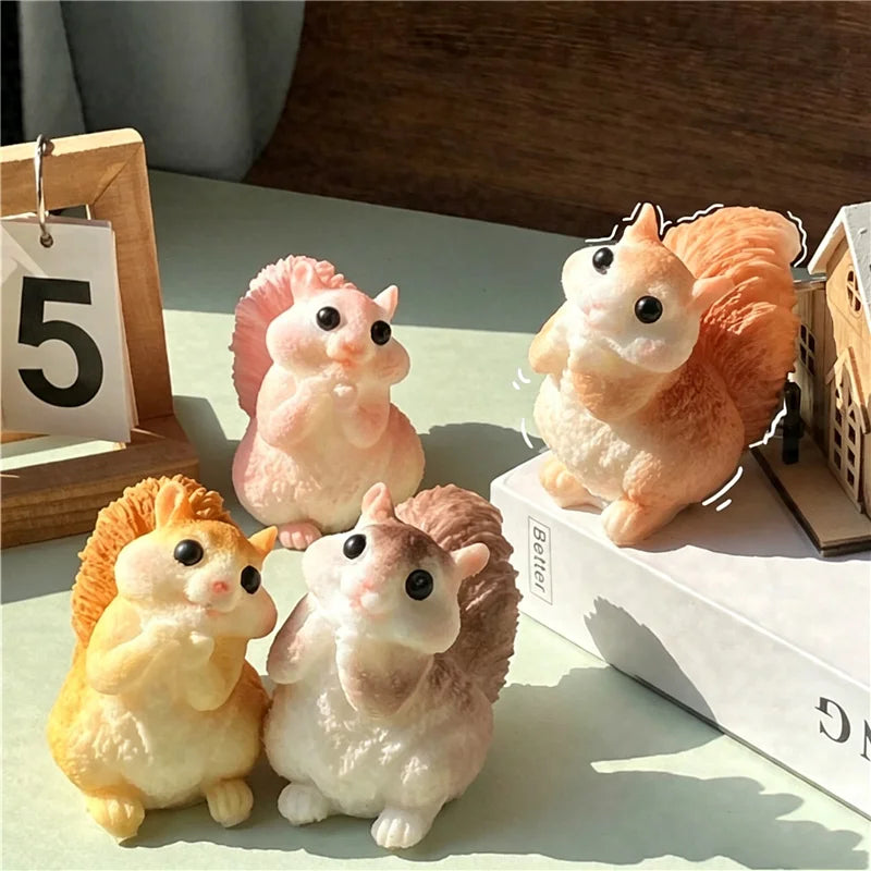 Realistic Squirrel Squishy Toy – Soft TPR Fast-Rebound Fidget