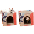 Double-Layer Cat Scratching House – Indoor Corrugated Cardboard Cat Condo & Scratch Pad for Claw Grinding