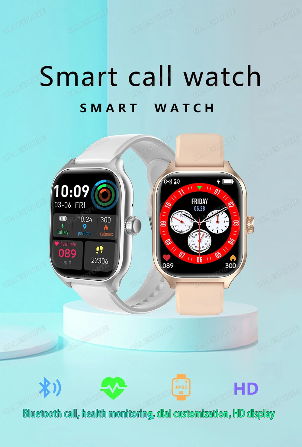 1.83" HD Smart Watch – Bluetooth Call & Sports Mode for Android & iOS