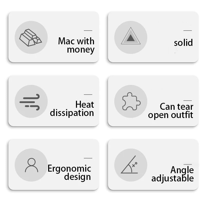💻⬆️ P68 / P69 Aluminum Alloy Laptop Stand – Double Vertical Cooling Design