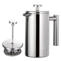 ☕✨ Stainless Steel French Press Coffee Maker | Double-Walled Insulated Coffee Pot 🫖 | 350ml / 800ml / 1000ml Coffee Brewer