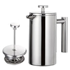 ☕✨ Stainless Steel French Press Coffee Maker | Double-Walled Insulated Coffee Pot 🫖 | 350ml / 800ml / 1000ml Coffee Brewer