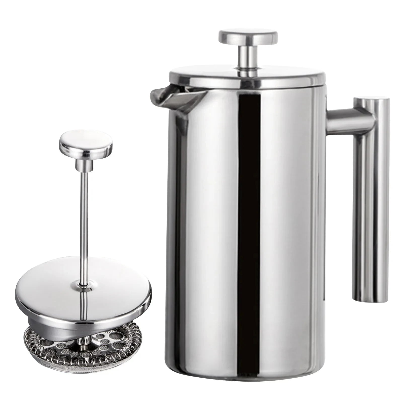 ☕✨ Stainless Steel French Press Coffee Maker | Double-Walled Insulated Coffee Pot 🫖 | 350ml / 800ml / 1000ml Coffee Brewer