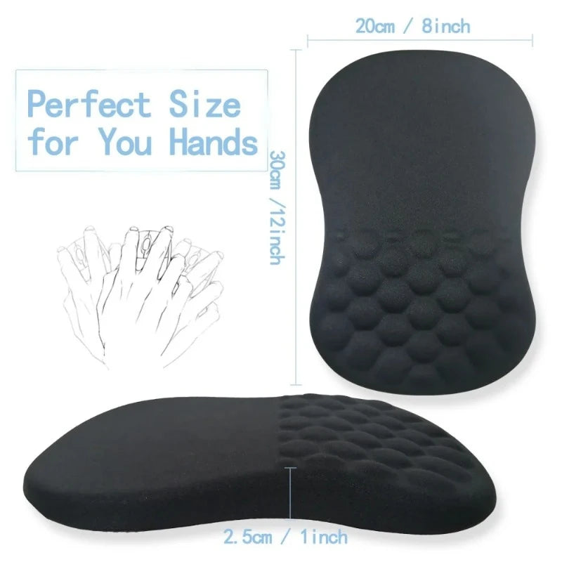 🖱️💖 Ergonomic Mouse Pad with Gel Wrist Support – Premium Lycra Fabric