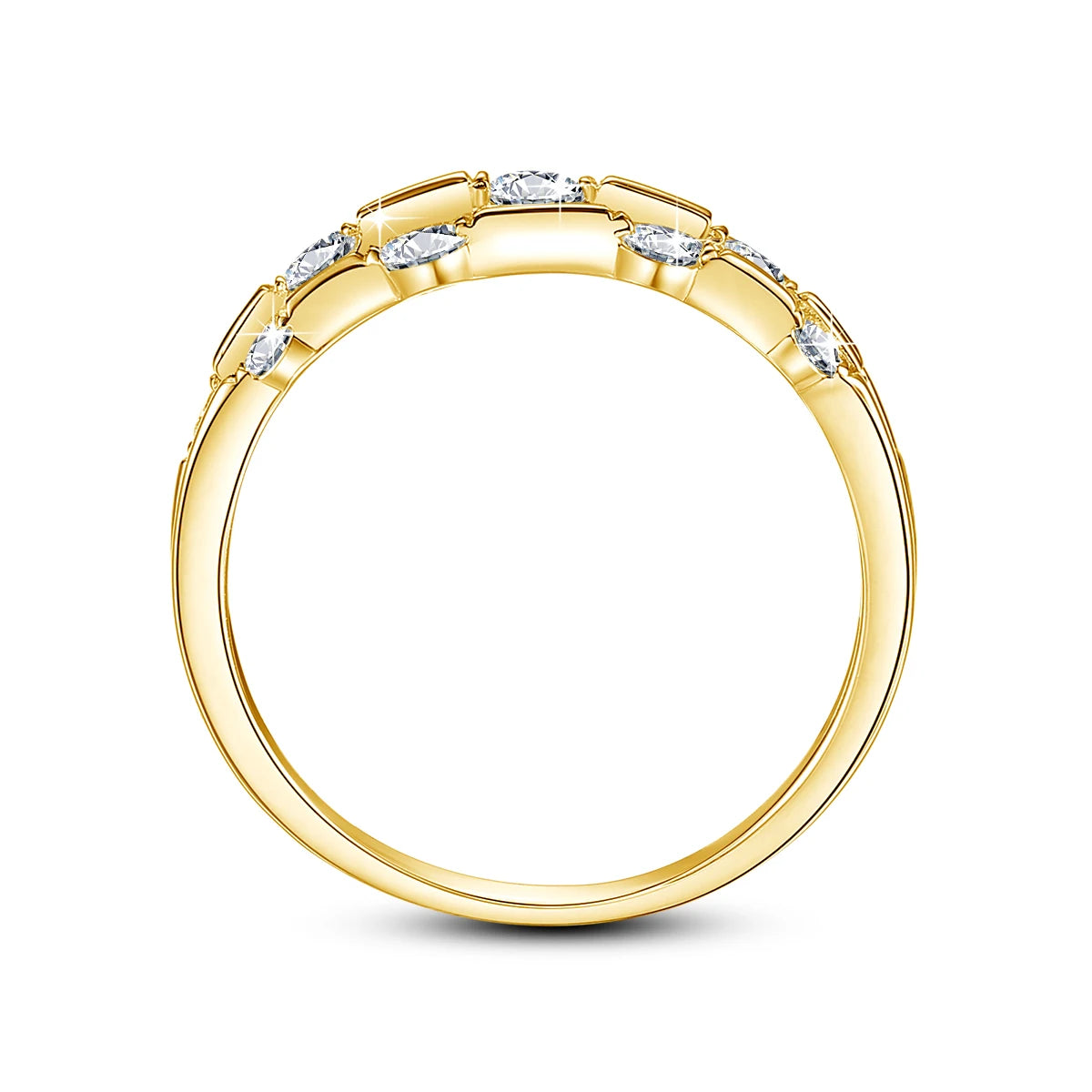 💎✨ Moissanite Eternity Ring for Women 🤍 | Solid 925 Sterling Silver Wedding Band 💍 | Pass Diamond Test Luxury Jewelry Gift for Girls