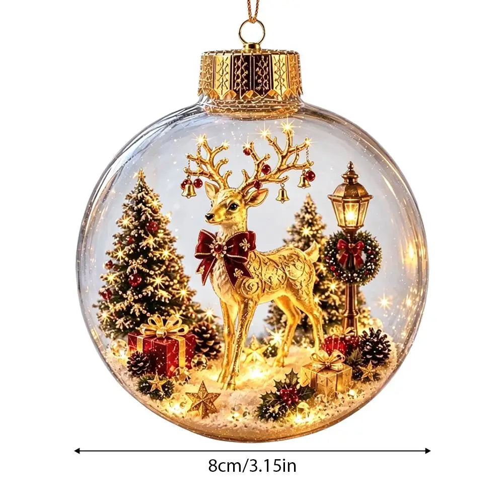 Christmas Story Crystal Ball – Glowing Nutcracker & Snowman Décor