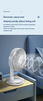 🌬️🔋 7200mAh Rechargeable Desktop Fan – High Wind Portable Table Fan