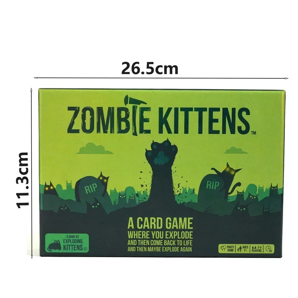 Zombie Kittens – Hilarious Family Card Game for Kids, Teens & Adults | 2–5 Players | Game Night Fun🧟‍♂️🐱