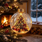 Christmas Story Crystal Ball – Glowing Nutcracker & Snowman Décor