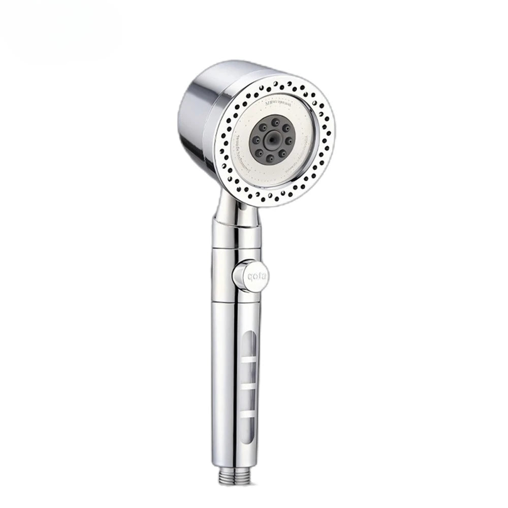 🚿💧 5 Spray Portable Shower Head – High Pressure Large Flow ABS Spa Shower with Filter & Stop Button