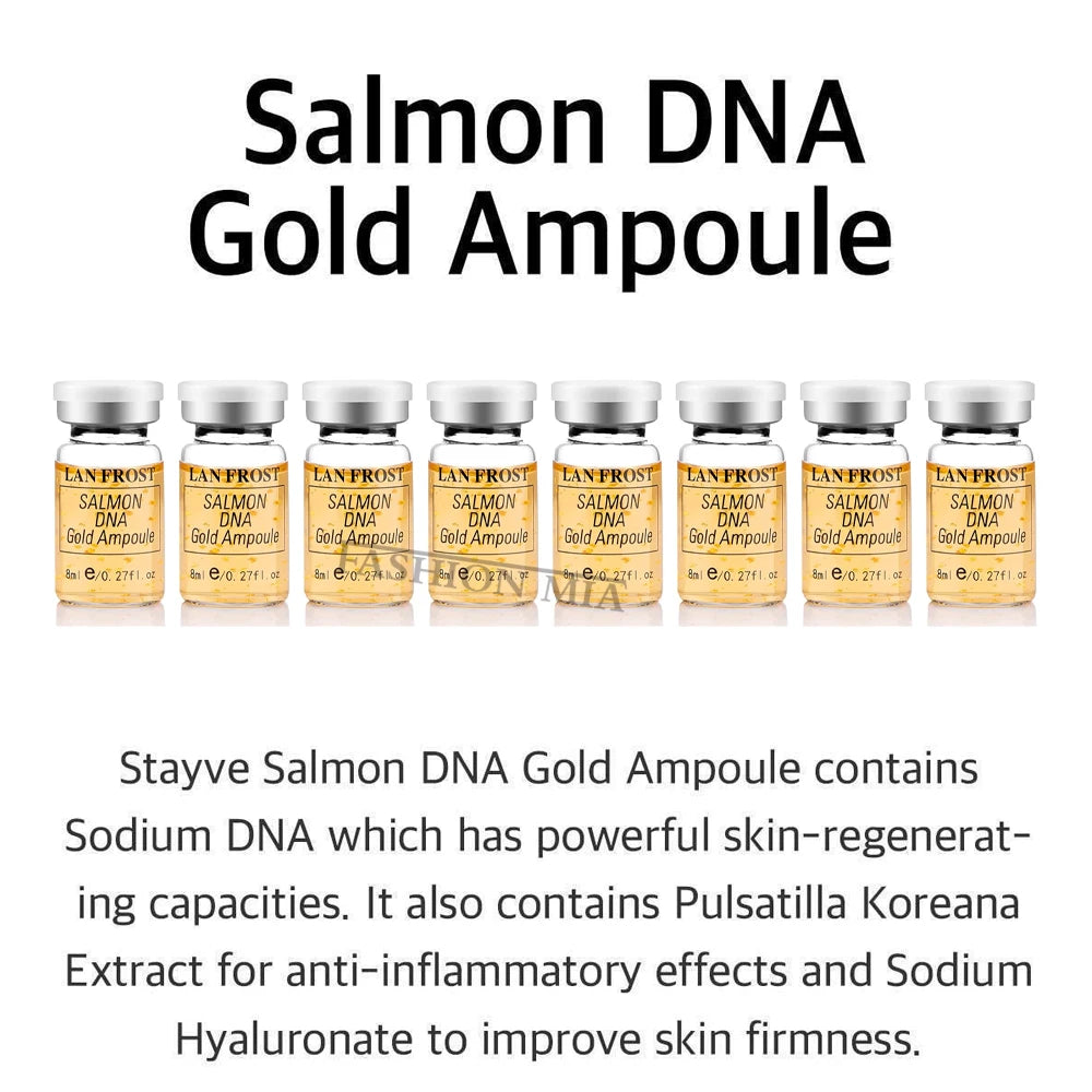 ✨💎 Korean Salmon DNA Gold Ampoule BB Cream – Glow Brightening, Whitening & Rejuvenating Moisturizing Face Care (8ml)