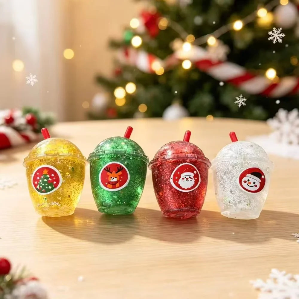 Christmas NeeDoh Drink Cup – Glitter Squeeze Sensory Toy