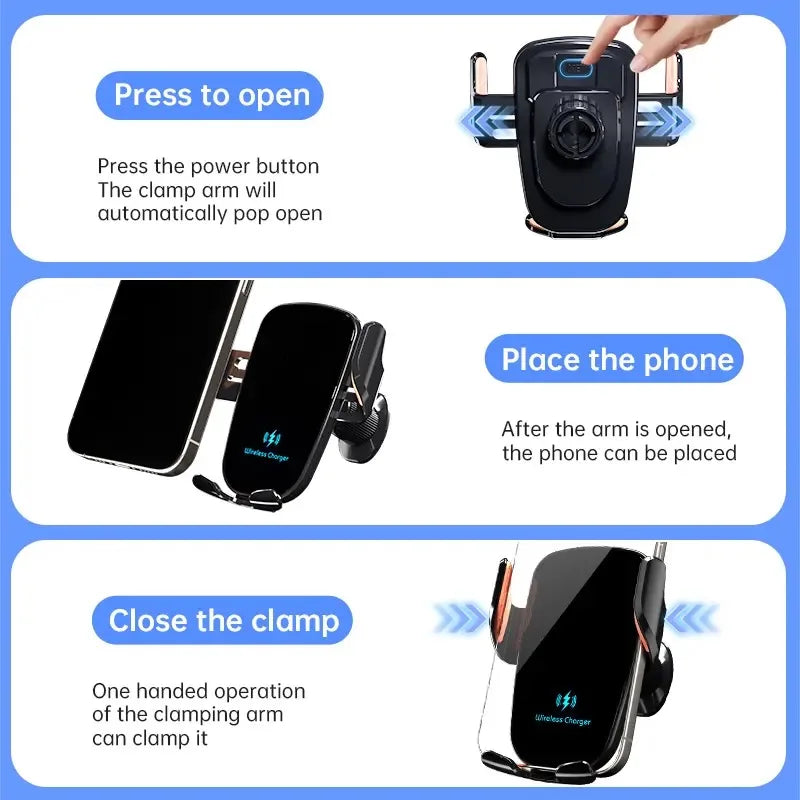 🚗📱 UYUXIO 15W Wireless Car Charger Air Vent Mount