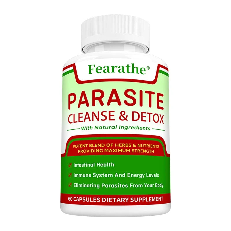 🌿 Parasite Cleanse – Natural Herbal Gut Support | Bowel & Digestive Cleanse | Detox & Immune Support | 30/60/120 Capsules