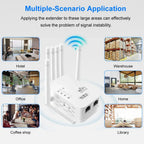 Dual Band WiFi Signal Booster Repeater 1200Mbps 2.4G 5G Dual-band Network 802.11ac WiFi Amplifier Router