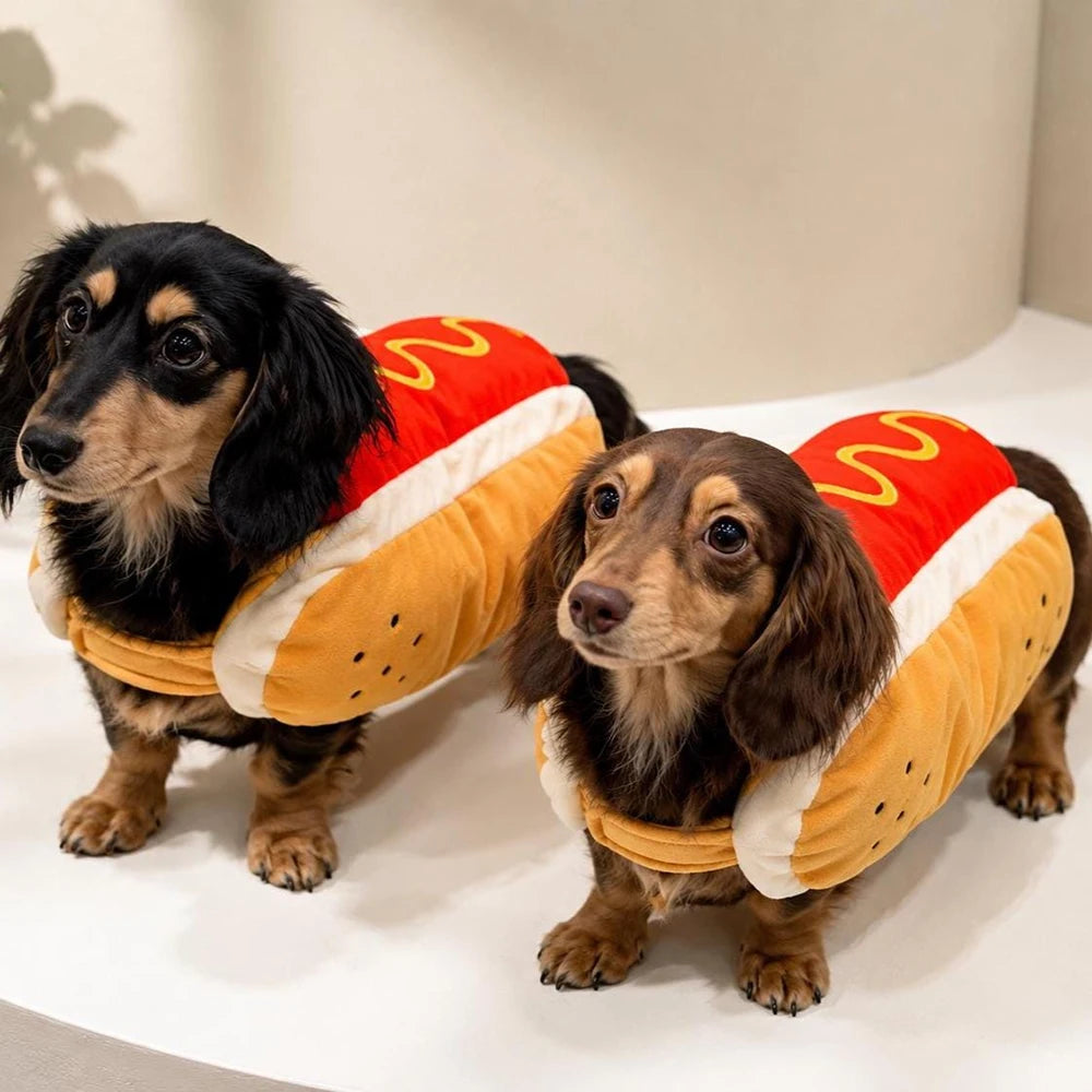Hot Dog Pet Costume – Funny Puppy Cosplay Outfit