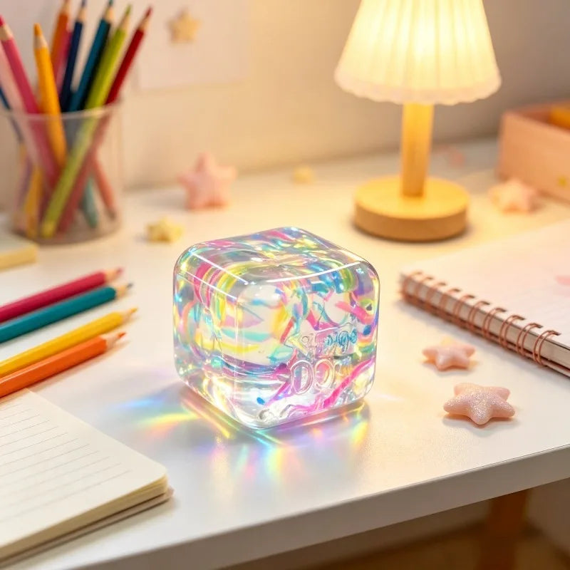 Christmas Glitter Ice Cube Squishy – Maltose Squeeze Fidget Toy