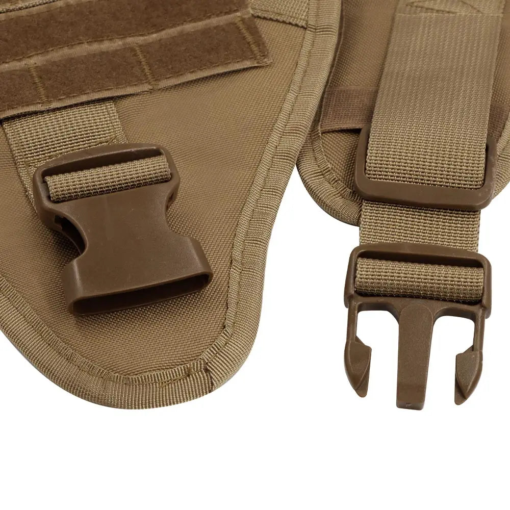 Tactical Large Dog Harness & Leash Set 🐕‍🦺 Military Training Vest with Collar for German Shepherd, Malinois & Medium-Large Dogs