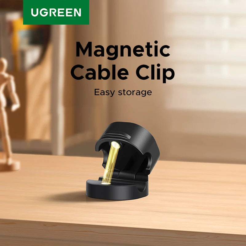 🧲🔌 UGREEN Magnetic Cable Organizer Clips – Desk Cord Holder